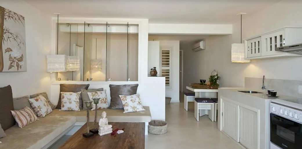 Sala e cozinha do Loft Luxo Premium